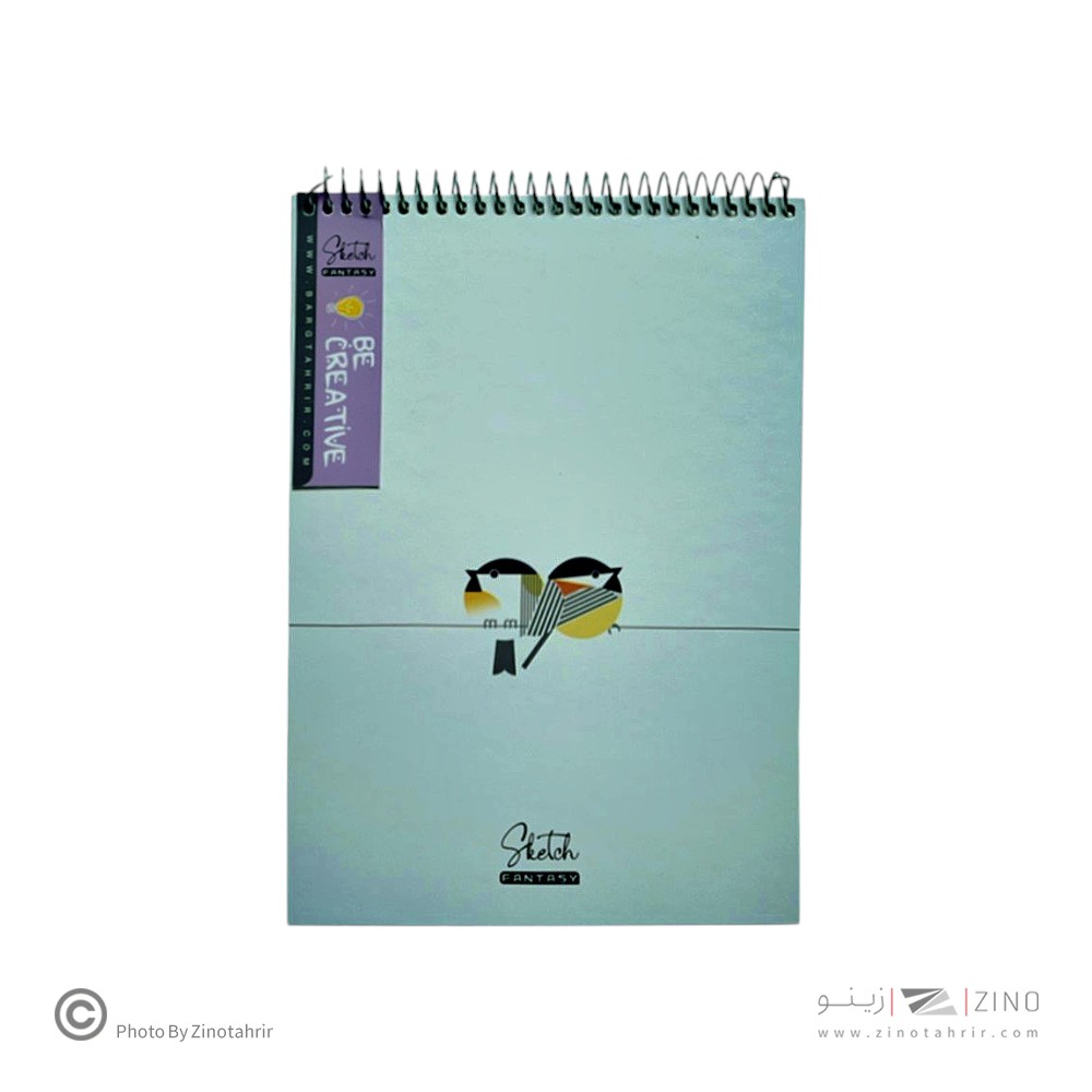 دفترنقاشی50برگ 24*17 سیم از بالا جلد سخت برگ سری فانتزی کد72302