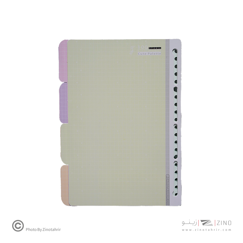 یدک دفتر کلاسوری 20حلقه شطرنجی برگ سری کیوت پالت کد74415