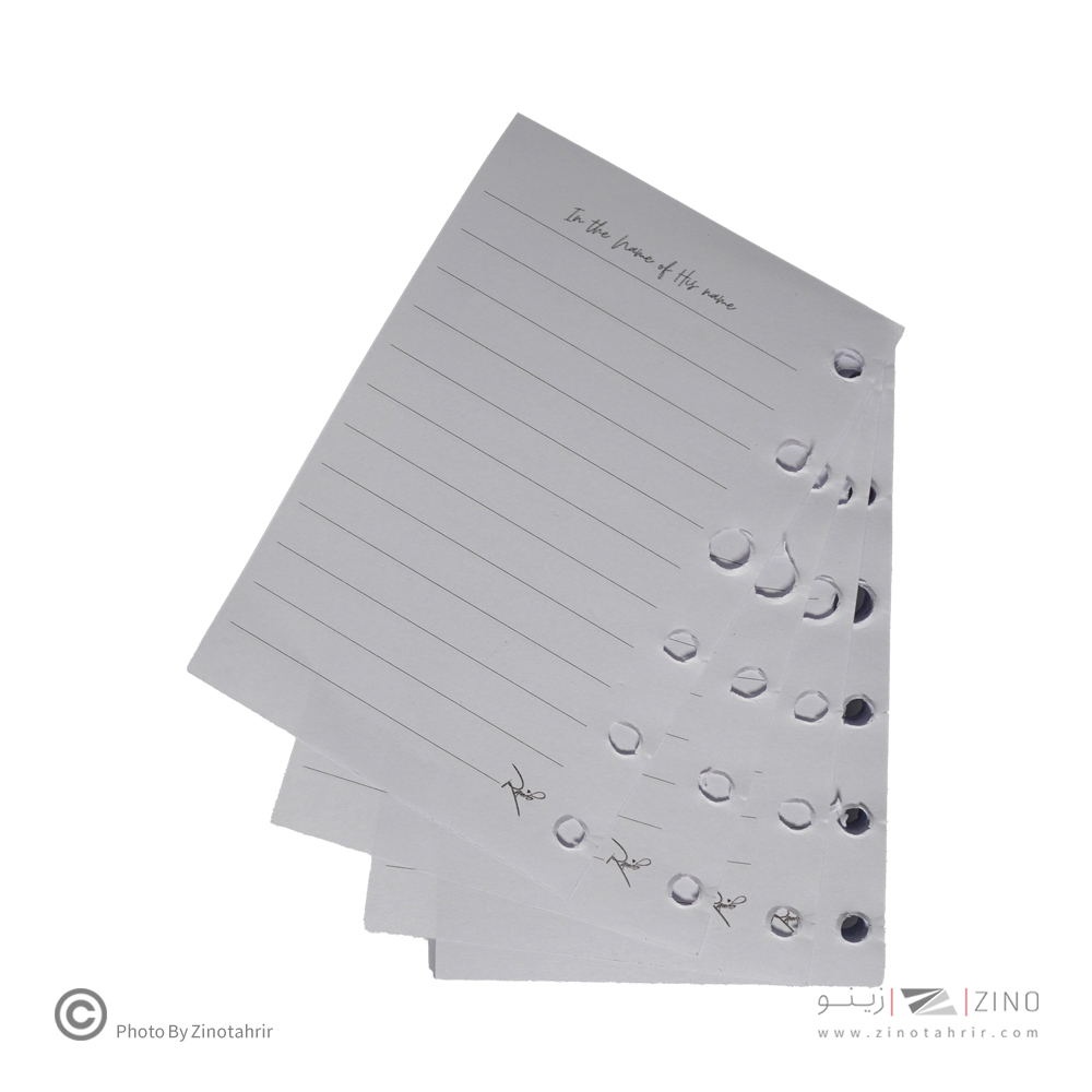 یدک یادداشت کلاسوری 6حلقه 100برگ خطدار برگ سری راندو کد74403