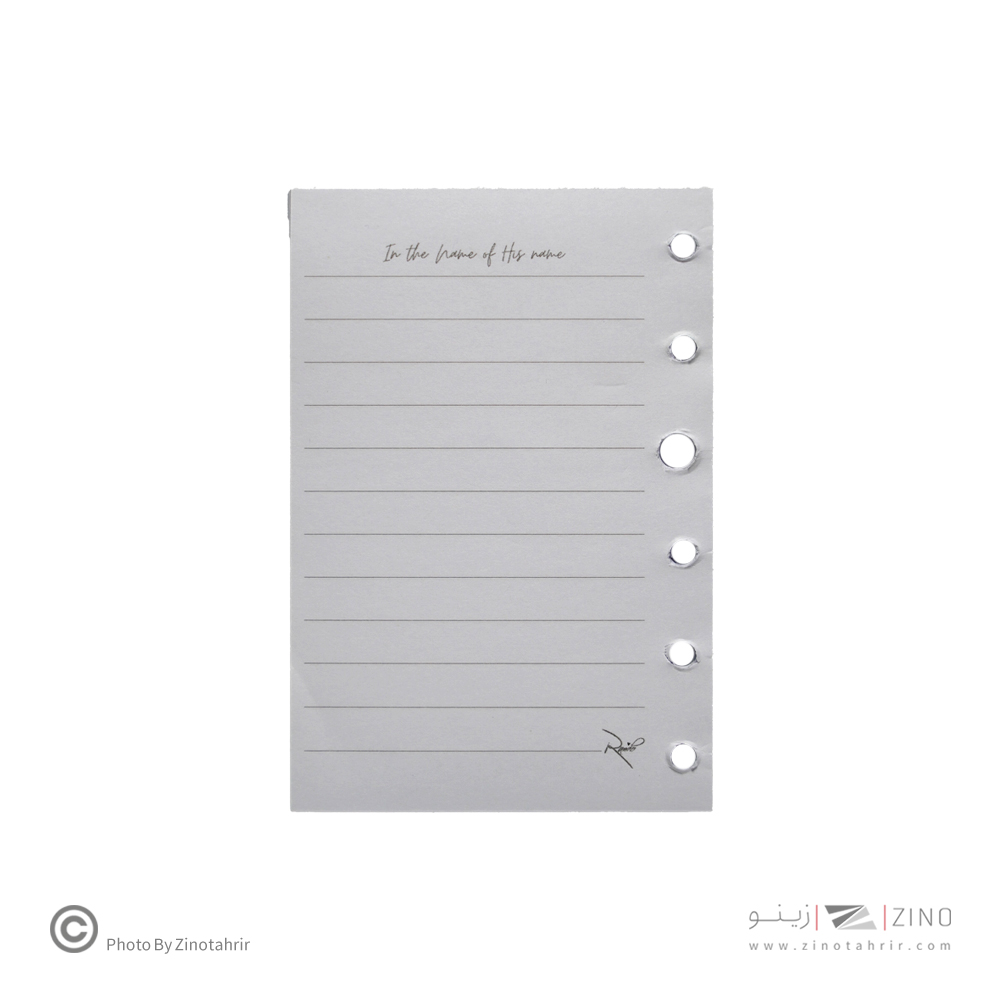 یدک یادداشت کلاسوری 6حلقه 100برگ خطدار برگ سری راندو کد74403