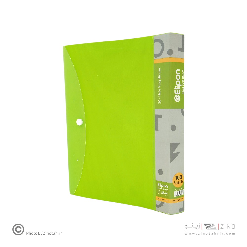 دفترکلاسوری 100برگ طلقی استریپ الیپون کد287کارتن 12عددی