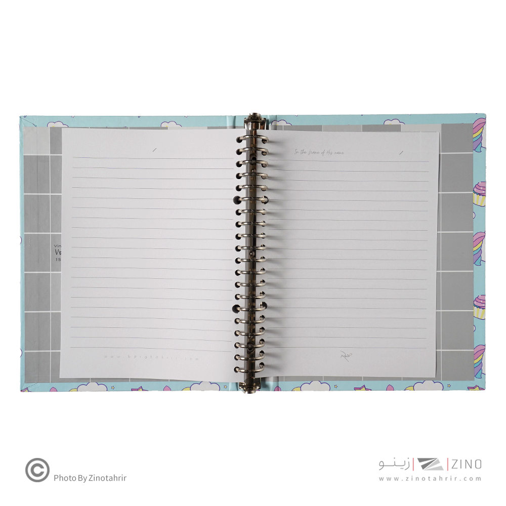 دفترکلاسوری20حلقه100برگ قفل فلز برگ سری راندو کد71502