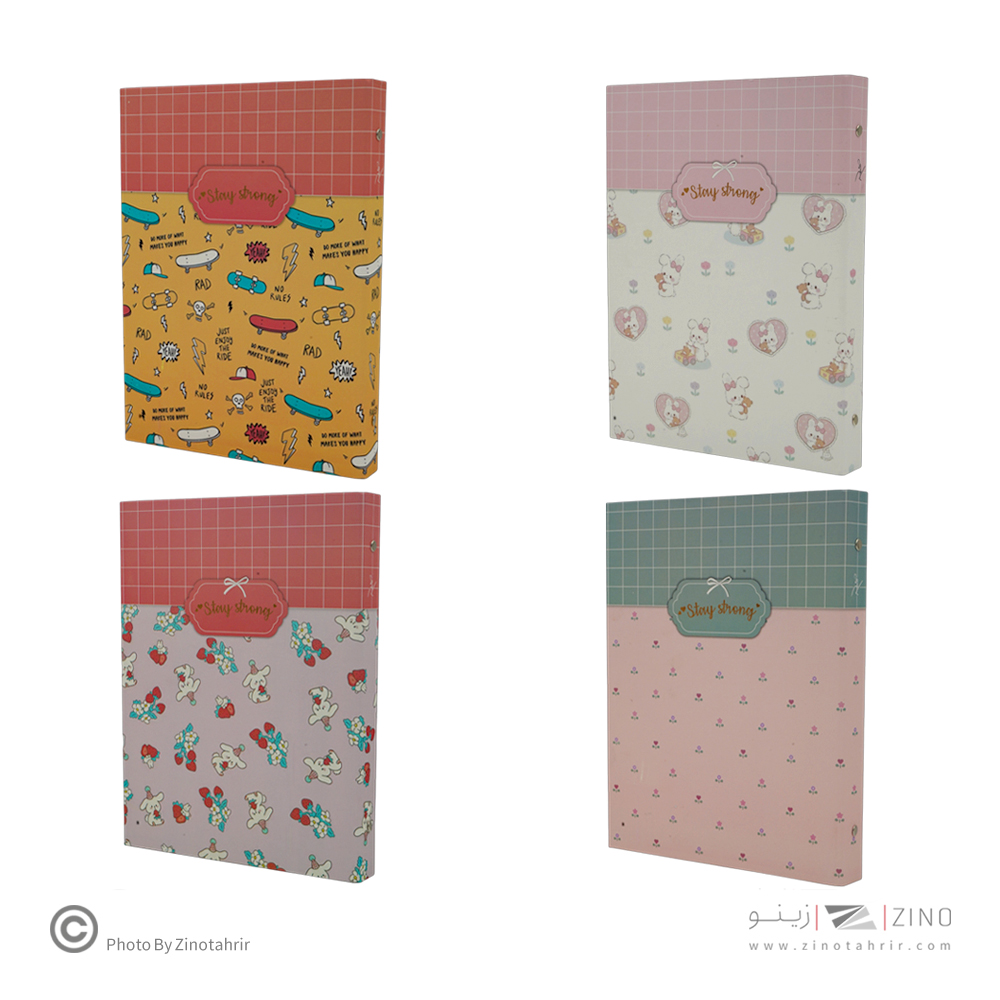 دفترکلاسوری 26حلقه 100برگ (دیوایدر دار) قفل فلزجلدسخت برگ سری راندو کد73711