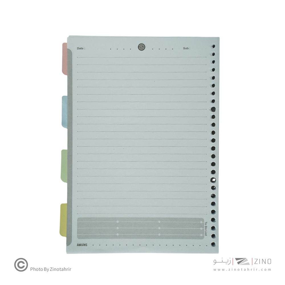 یدک دفتر کلاسوری26حلقه آبرنگ کدA058