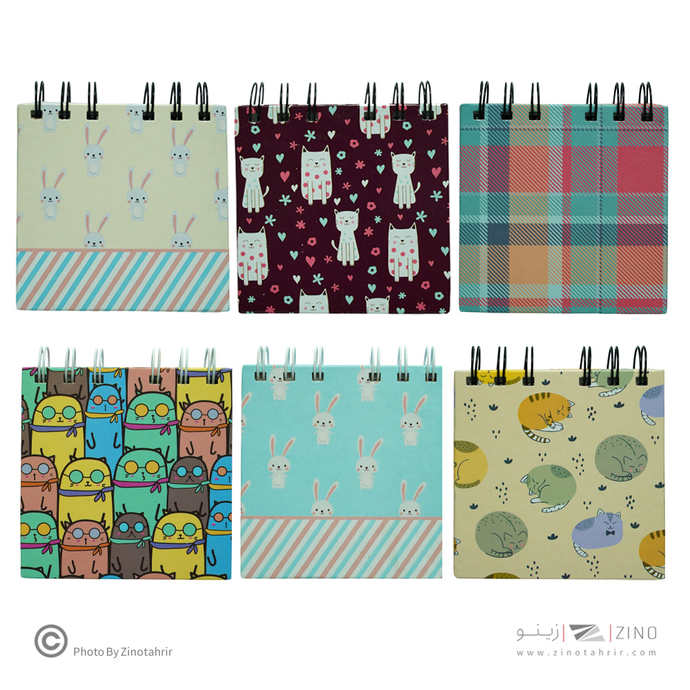 دفتریادداشت100برگ فانتزی 10*10سخت برگ 