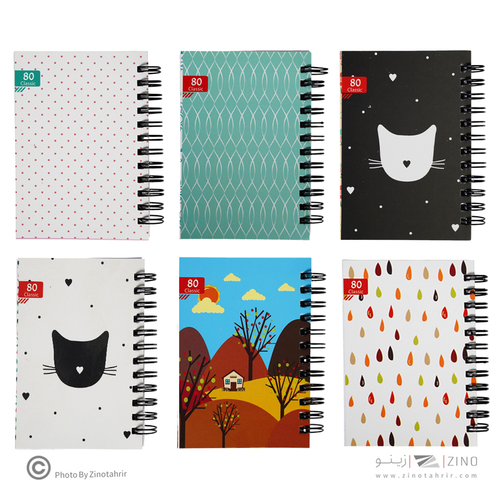 دفتریادداشت 12*8فنردوبل        برگ