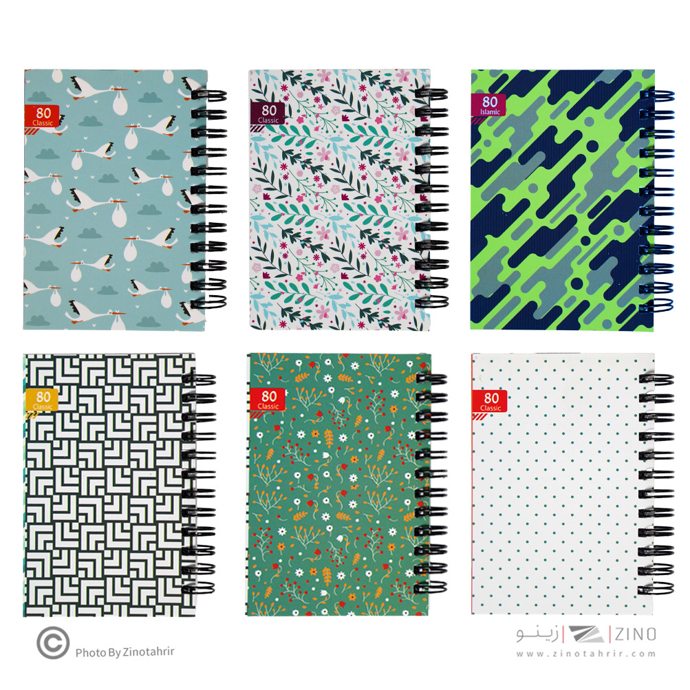 دفتریادداشت 12*8فنردوبل        برگ