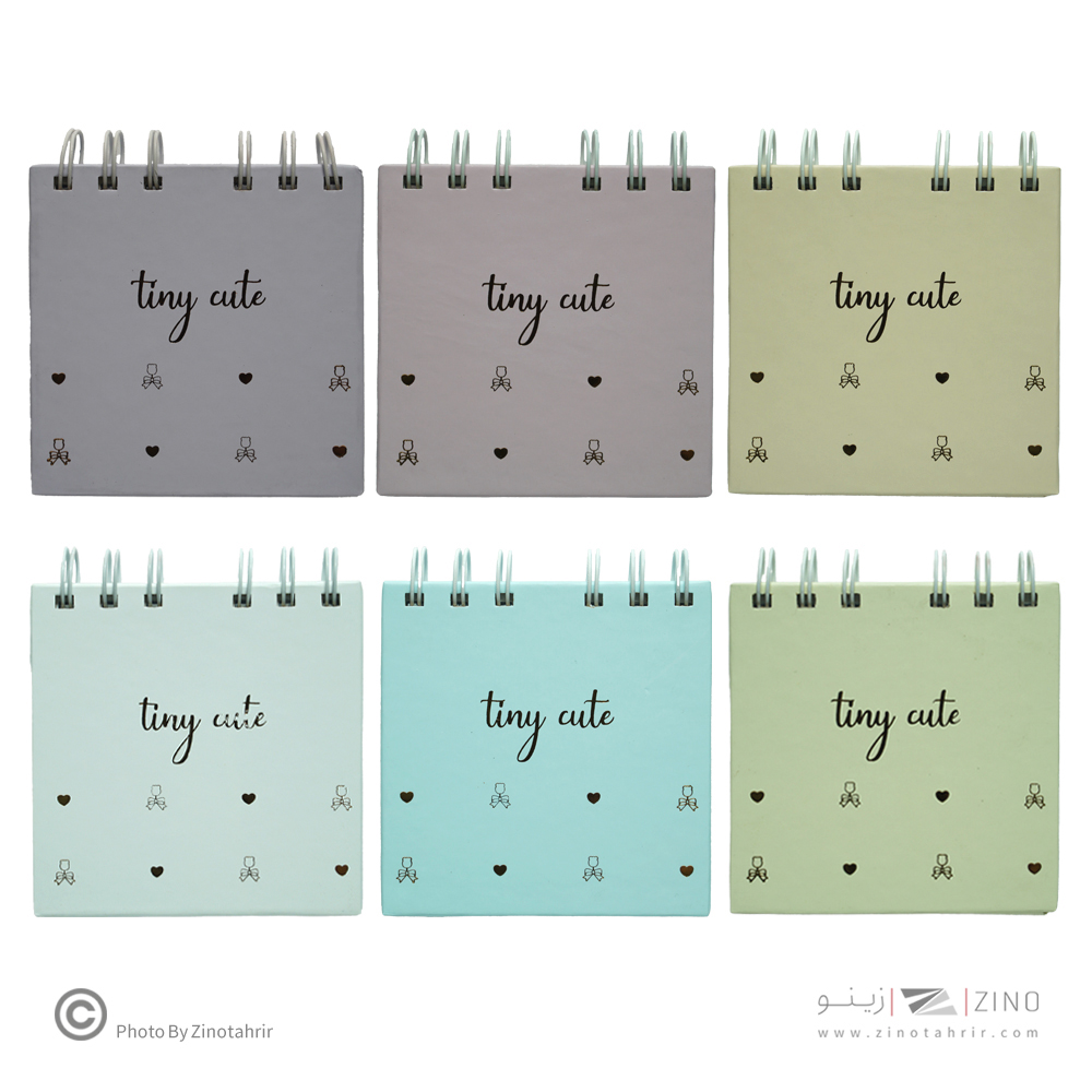 دفتریادداشت80برگ10*10 سیمی جلد سخت Tiny cute برگ سری کیوت پالت