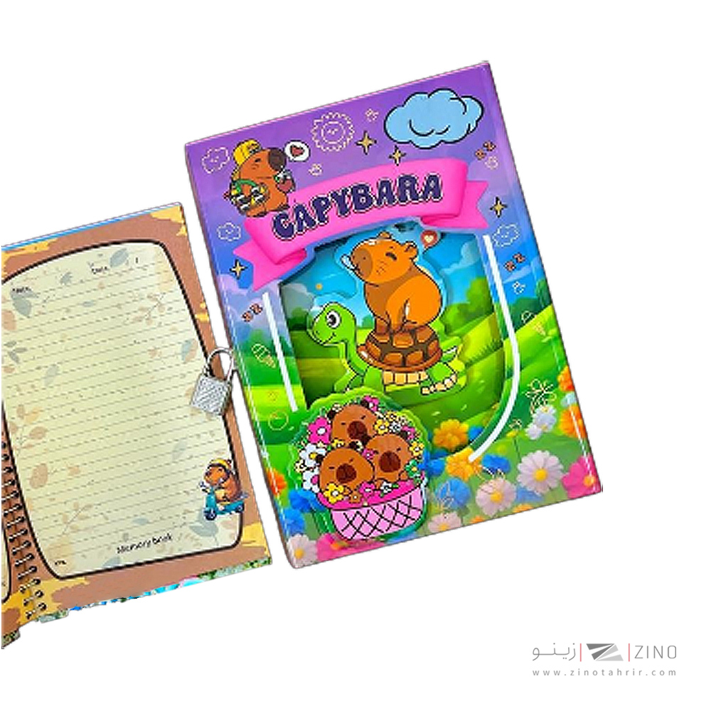 دفترخاطرات فانتزی برجسته طلاکوب قفل دار کینگ کد2042