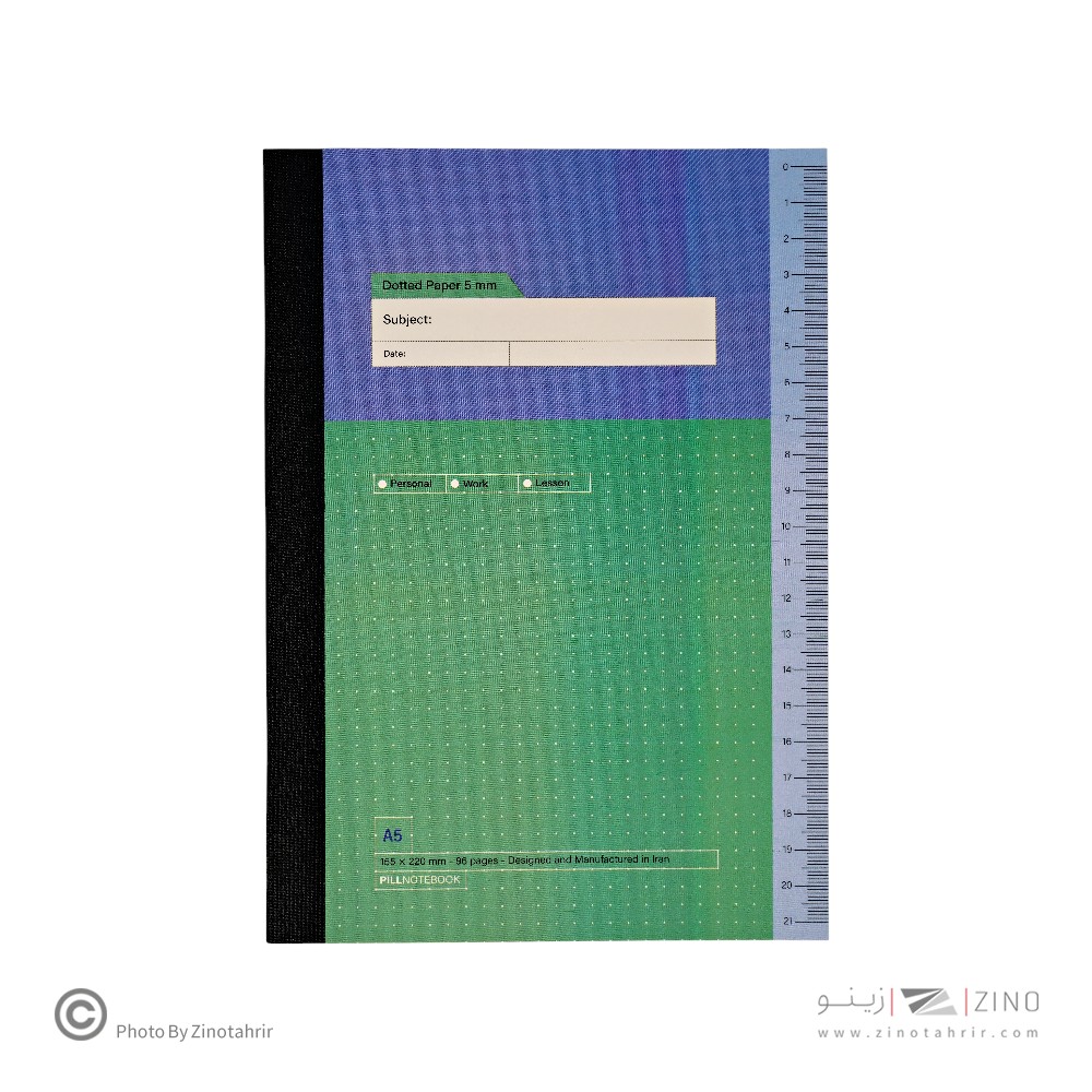 دفتر48برگ بولت ژورنال(نقطه ای) ته دوخت سایز220*155 پیل سری پروجکت
