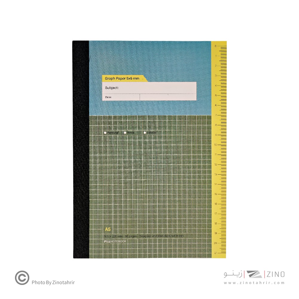 دفتر48برگ شطرنجی ته دوخت سایز220*155 پیل سری پروجکت