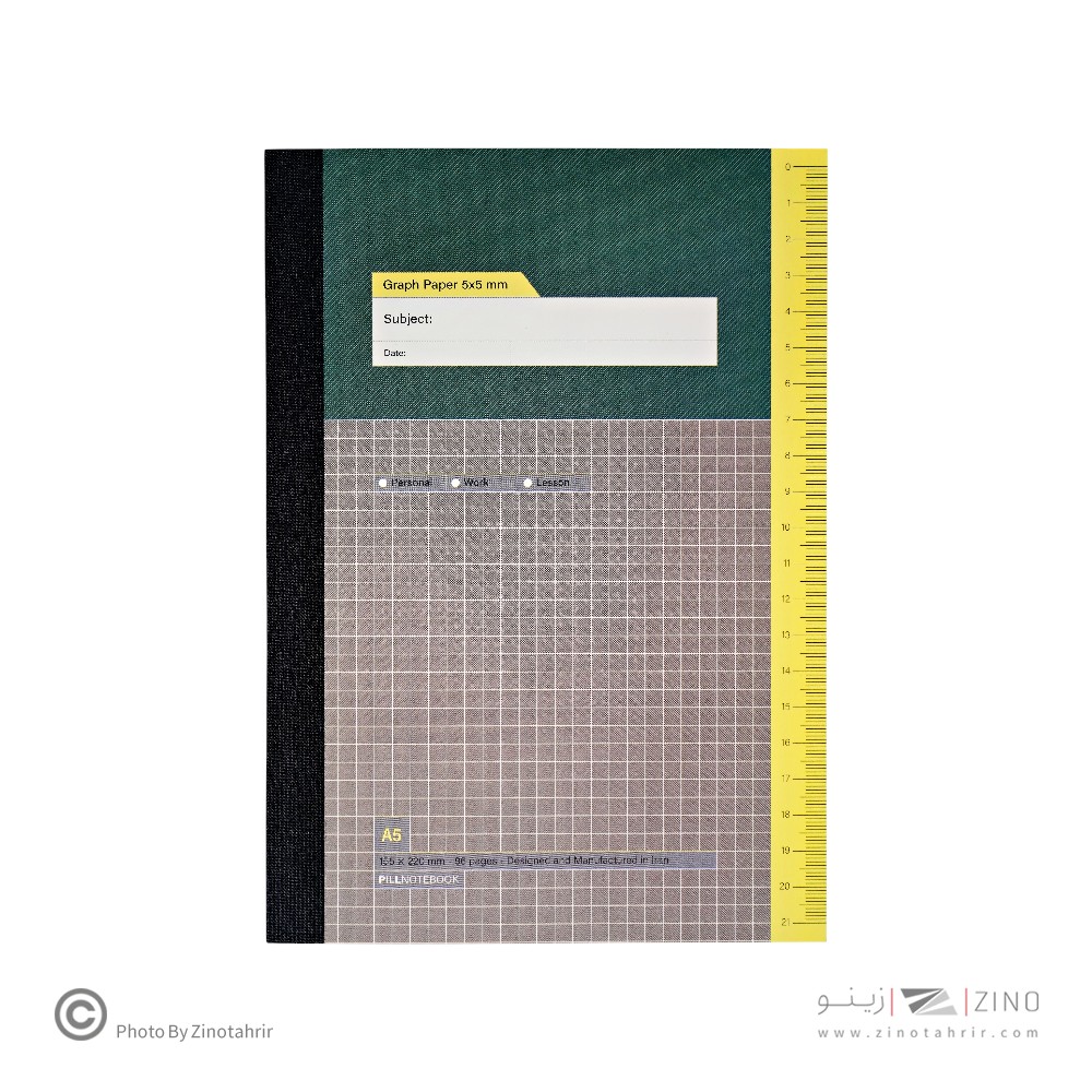 دفتر48برگ شطرنجی ته دوخت سایز220*155 پیل سری پروجکت