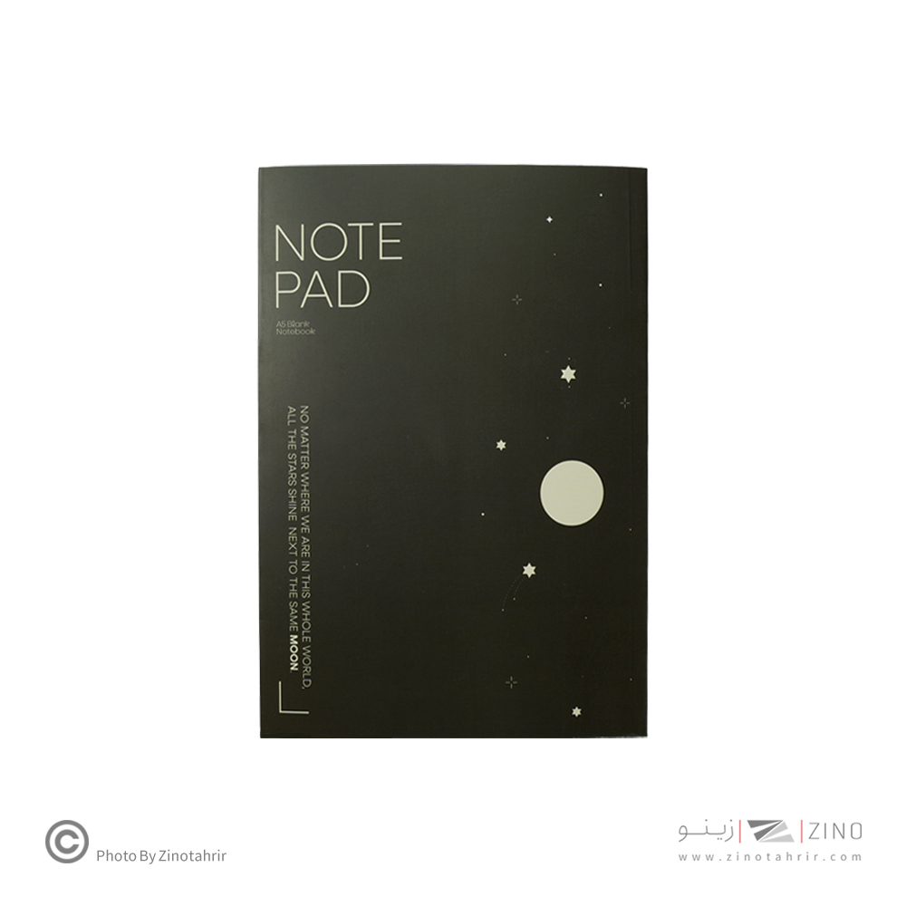 دفتریادداشت(بی خط)21*14ته چسب همین سری MOON