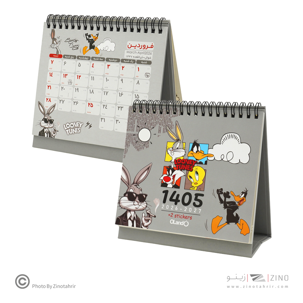 تقویم رومیزی16*13همراه بااستیکریادآوریSecret garden الند1405