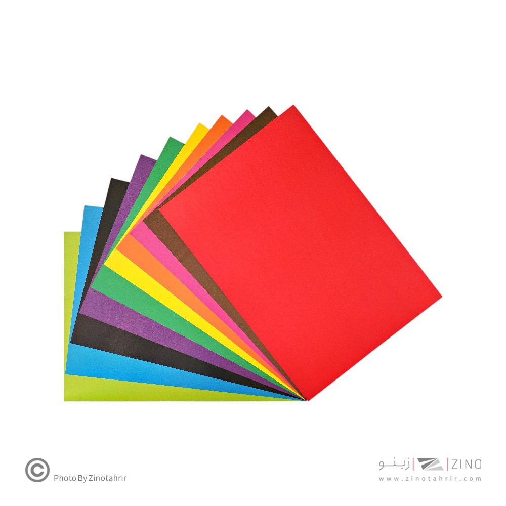 مقوا35*25رنگی ایرانی(10برگ+1برگ کاغذ)صبا متالیک