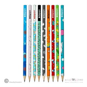 مداد مشکی گرد فانتزی لیوان 72عددی الیپون ( 9لیوان جور )