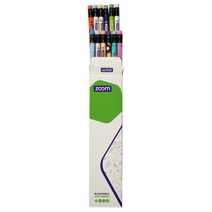 مداد مشکی فانتزی ( بدنه گرد پاکن دار) زوم کدZ-100102