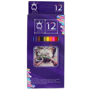 مداد رنگی 12رنگ  جعبه مقوایی ام کیو