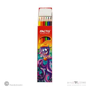 مدادرنگی6رنگ (شش گوش) جعبه مقوایی فکتیس