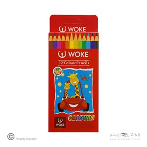 مدادرنگی12رنگ(شش گوش) جعبه مقوایی ووک