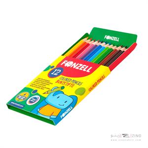 مدادرنگی12رنگ کوتاه جعبه مقوایی فونزل کد685073/685082