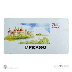 مدادرنگی72رنگ جعبه فلزی آرتیست پیکاسو