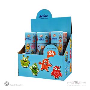 مدادرنگی24رنگ قوطی آرتلاین