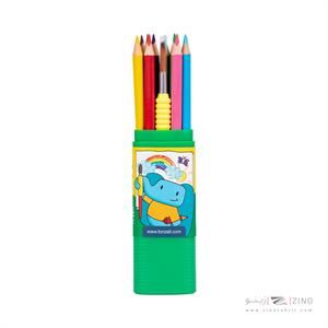 مدادرنگی12رنگ آبرنگی همراه با قلمو قوطی سه گوش طلقی فونزل کد685066/685068