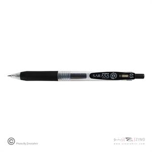 روان نویس فشاری ساراساکلیپ مشکی 0/5  زبرا (10عددی)