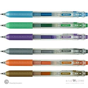 روان نویس فشاری گریپ دار0/7بسته6رنگ اینفینیتی(رنگ متالیک) اسکول فنز کد921202-3