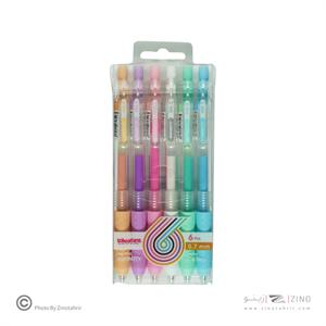 روان نویس فشاری گریپ دار0/7بسته6رنگ اینفینیتی(رنگ پاستلی) اسکول فنز کد921202-2