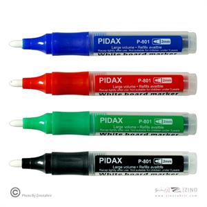 ماژیک وایت برد شارژی رنگ جور نوک گرد پیداکس کدP-801