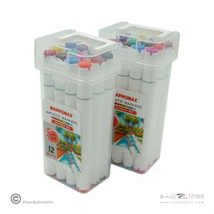 ماژیک12 رنگ راندو نیوتاچ/ماپرومکس جعبه طلقی کد712