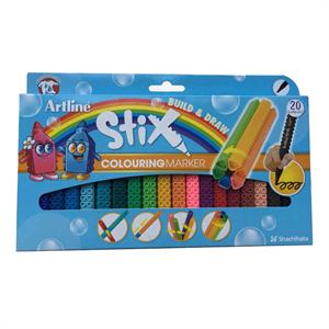 ماژیک نقاشی 20رنگ استیکس آرتلاین کدETX-300/20WK