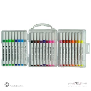 ماژیک نقاشی24رنگ(بدنه سه گوش قابل شستشو) ماپرومکس کدMA-2224