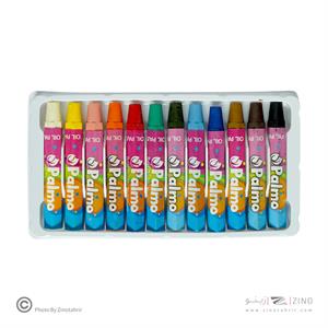 پاستل روغنی12رنگ مقوایی پالمو کد2202