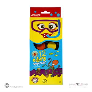 آبرنگ 12رنگین کمان بزرگ 48عددی آریا کد 5009 