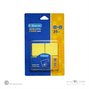 چسب دوطرفه1میل فوم مربع 3/5*3/5 سانت 20عددی استورم کدHL-102235
