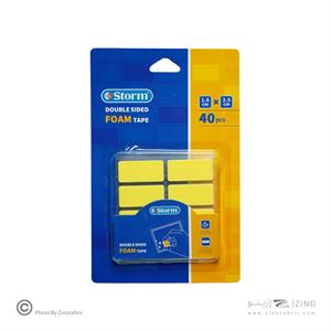 چسب دوطرفه 1میل فوم مستطیل 1/6*3/5 سانت 40عددی استورم کدHL-102313