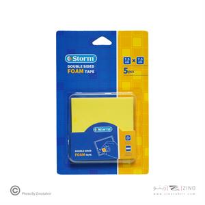 چسب دوطرفه 1میل فوم مربع 7/5*7/5 سانت 5عددی استورم کدHL-102275