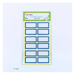 برچسب دورآبی سایز40*20میلیمتر4برگی لانگوکدK-412