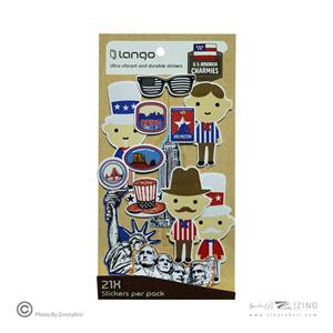 برچسب لانگو سری چارمیز طرح امریکا کد010