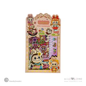 استیکر فانتزی(طرح لبوبو)همراه با خط کش کدSZ-152