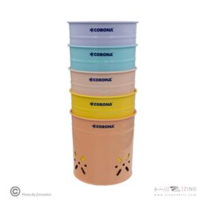 سطل فلزی پاستلی کودک کرونا