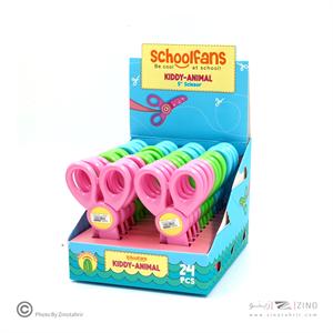 قیچی تیغه پلاستکی طرح حیوانات اسکول فنز کد923200