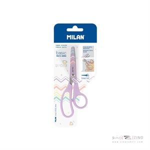 قیچی مهد کودک 13سانت بلیستری رنگ یاسی میلان کدBWM10426LV