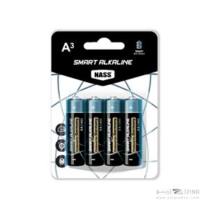 باتری نیم قلمی آلکالاین اسمارت4عددی ناس کد524