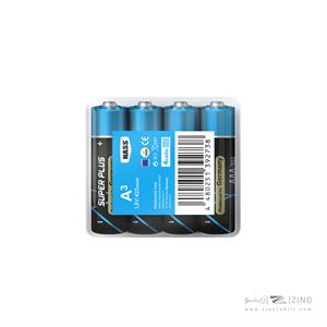 باتری نیم قلمی4عددی شرینگ سوپر پلاس ناس کد514