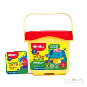 خمیربازی7رنگ سطلی ست فیگور خنده فونزل کد685087