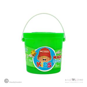 خمیربازی5رنگ جادویی(40گرم سطلی  دسته دار) آنتی باکتریال کنکو